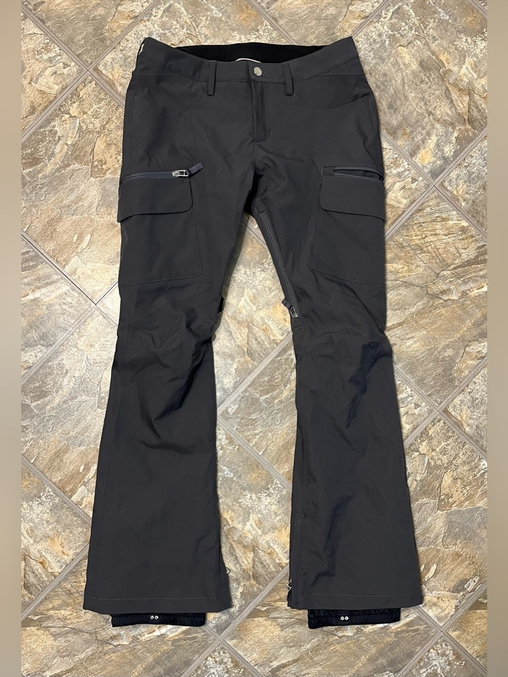 Burton Dryride Cargo Snowboard Pants Womens Small Gray Ski Snow Winter Insulated